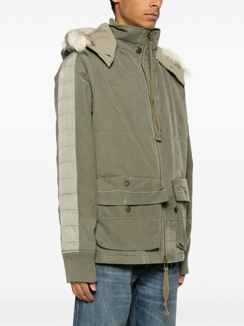 Greg Lauren Men's Conscious Criteria Page Army Down Jacket