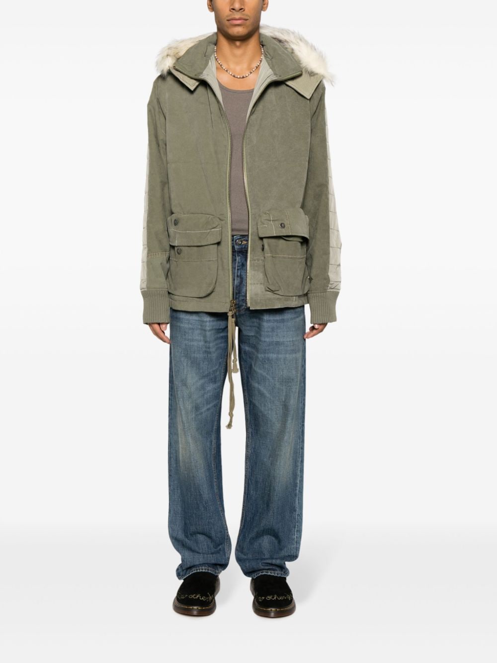 Greg Lauren Men's Conscious Criteria Page Army Down Jacket