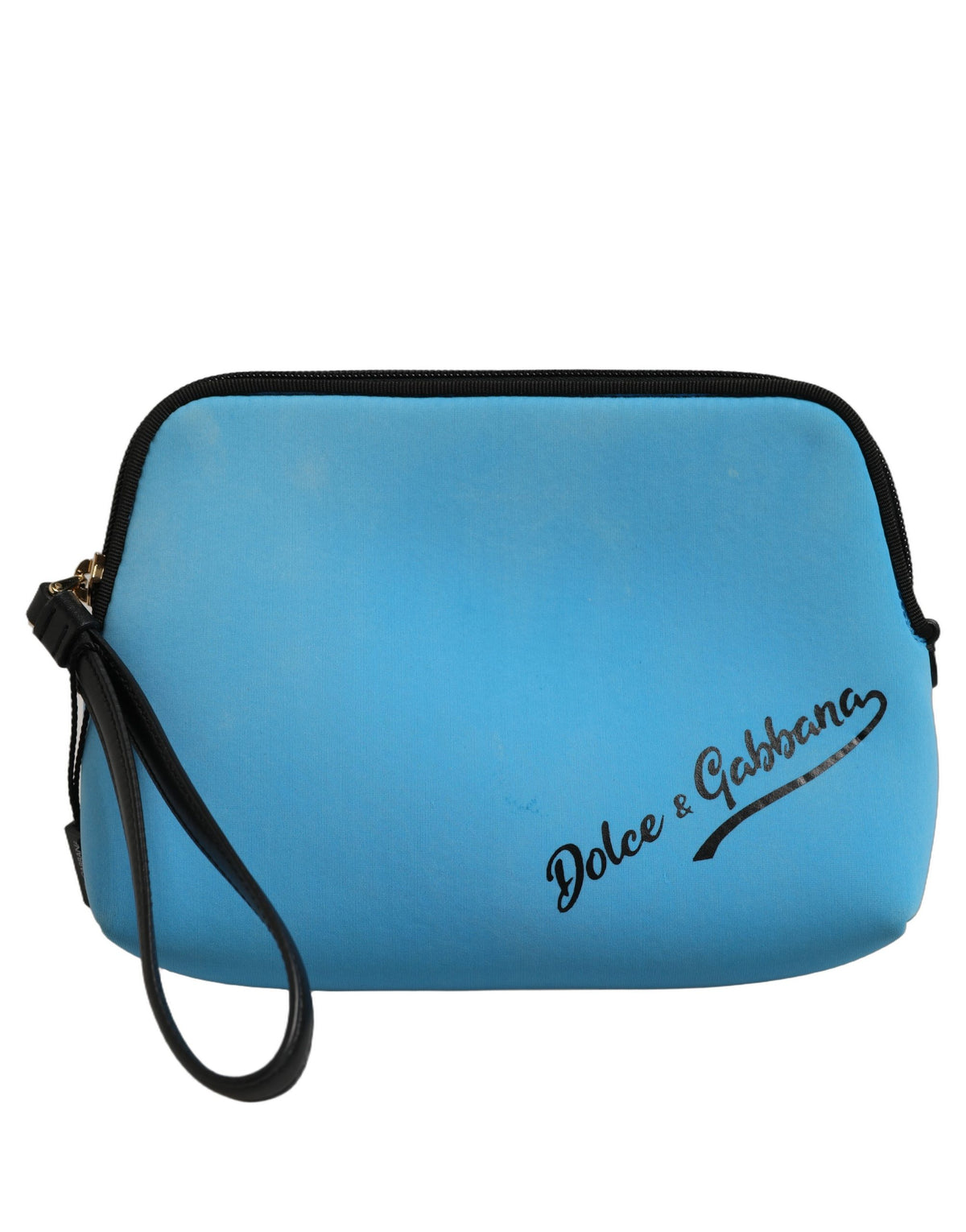 Dolce & Gabbana Blue Nylon DG Logo Print Clutch Zip Women Borse Pouch Women's Bag (Pre-Owned)