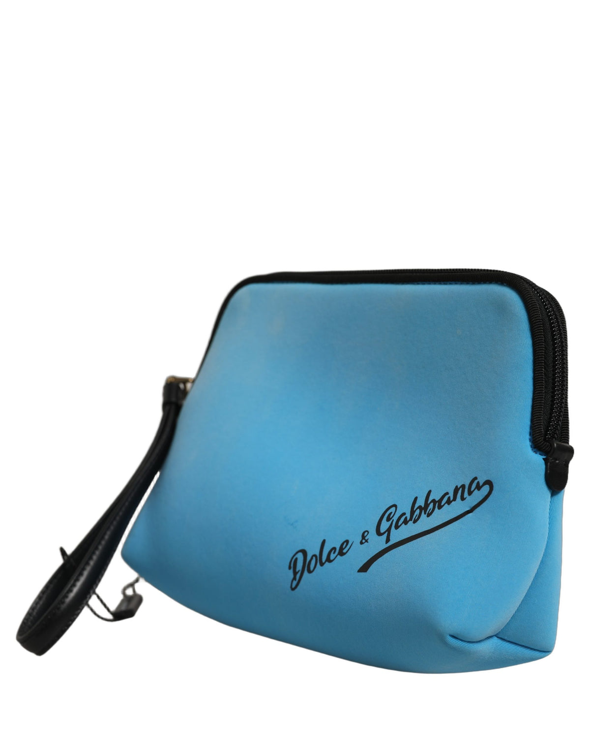 Dolce & Gabbana Blue Nylon DG Logo Print Clutch Zip Women Borse Pouch Women's Bag (Pre-Owned)