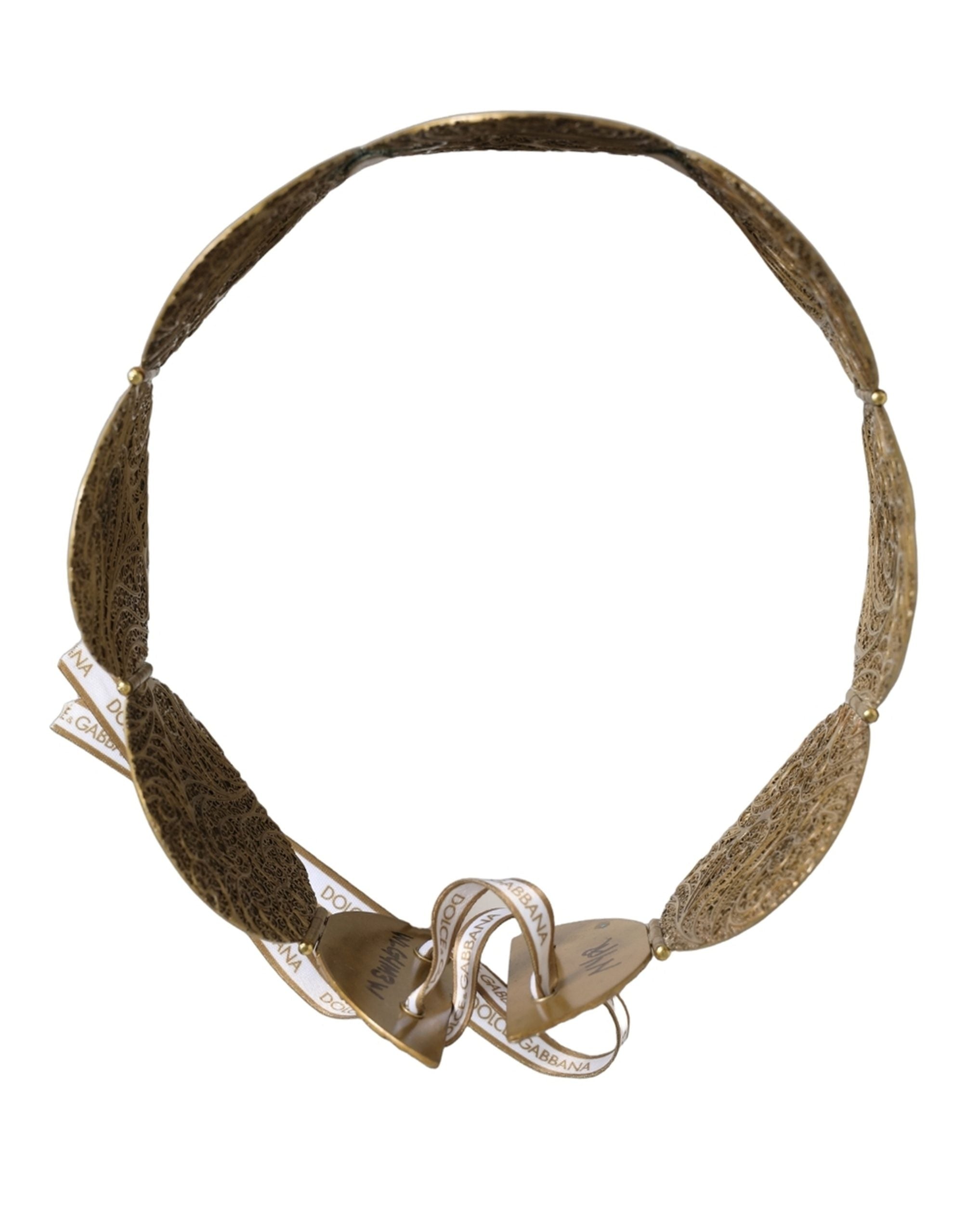 Dolce & Gabbana Gold Tone Brass Coin Metal Waist Cintura Women's Belt