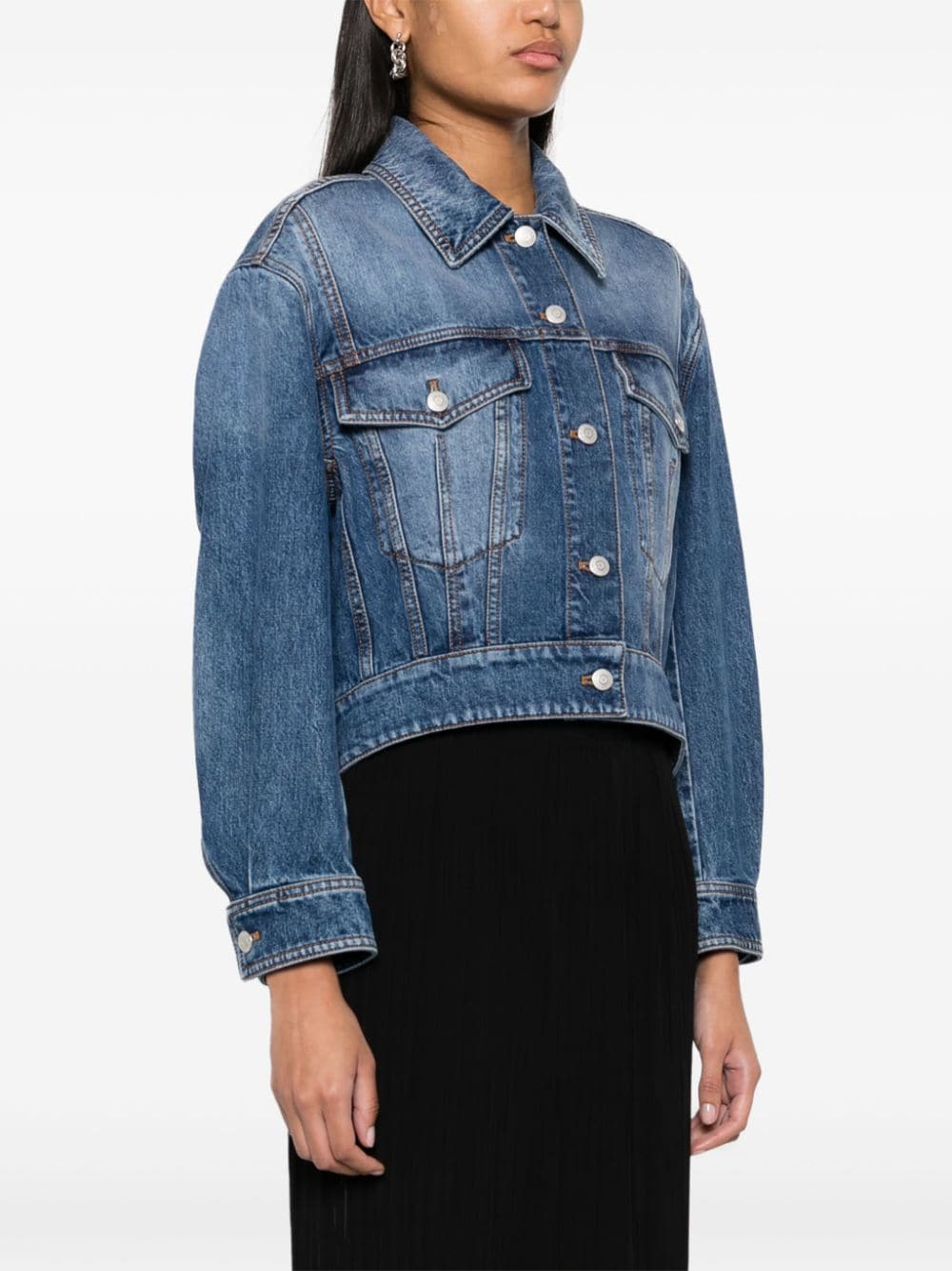 Alexander Mcqueen Women's Cropped Denim Jacket