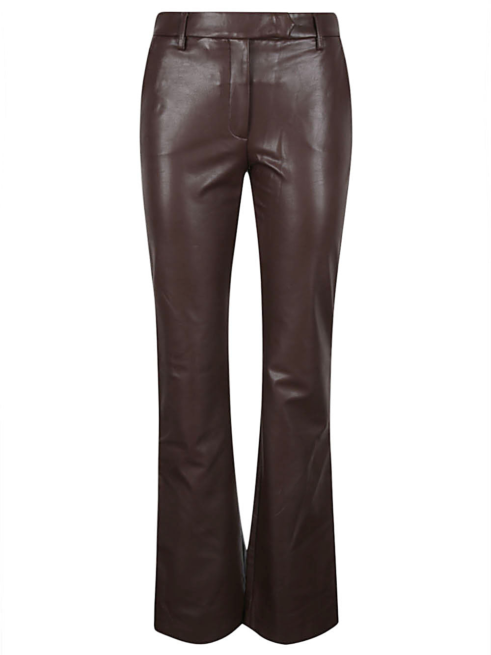 True Royal Women's Faux Leather Flared Trousers
