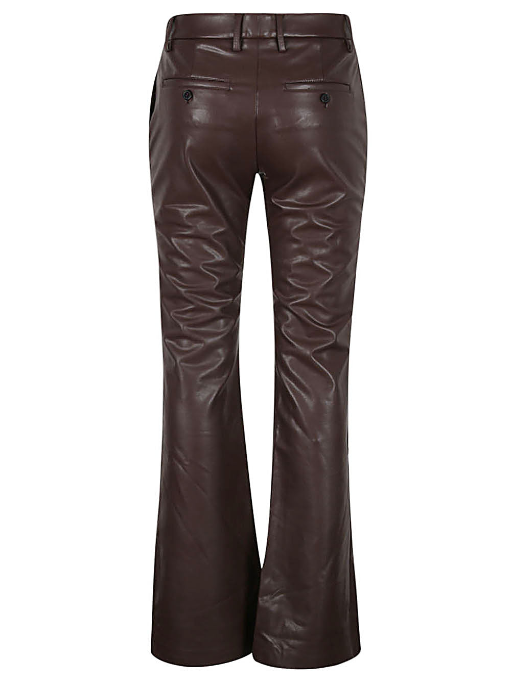 True Royal Women's Faux Leather Flared Trousers