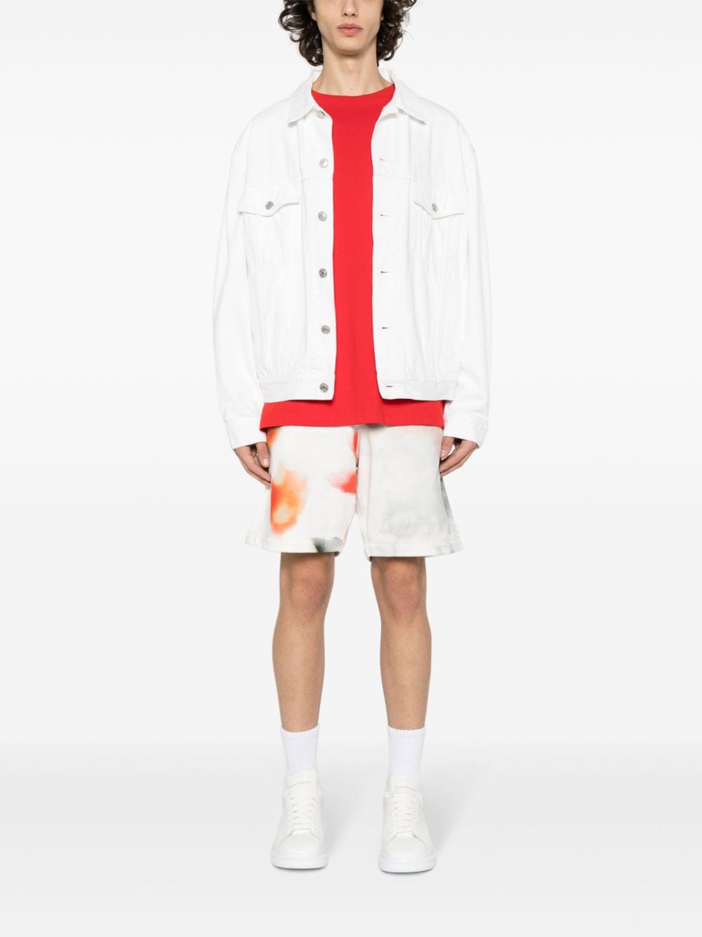 Alexander Mcqueen Men's Tie-Dye Bermuda Shorts