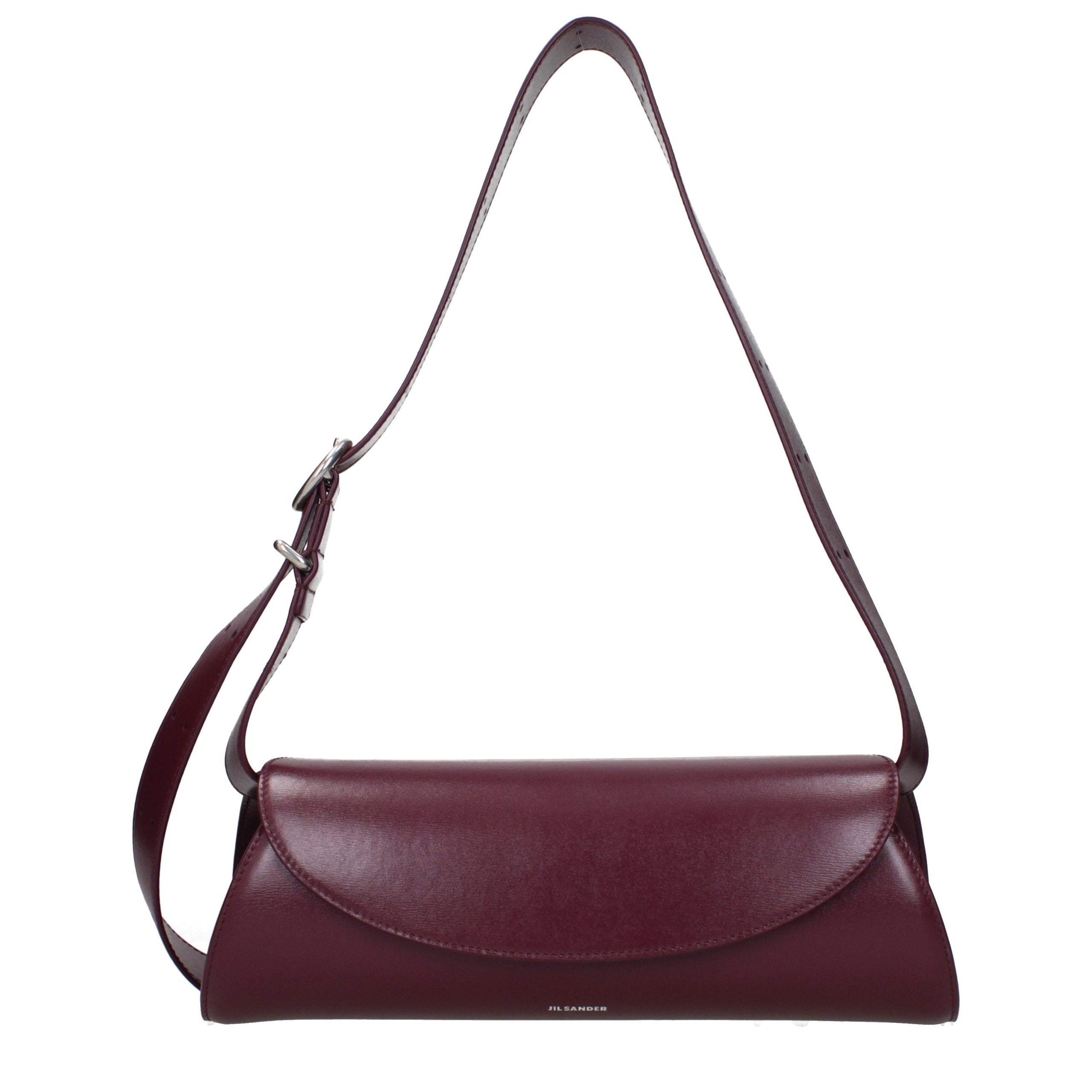 Jil Sander Red Leather Crossbody Women's Bag