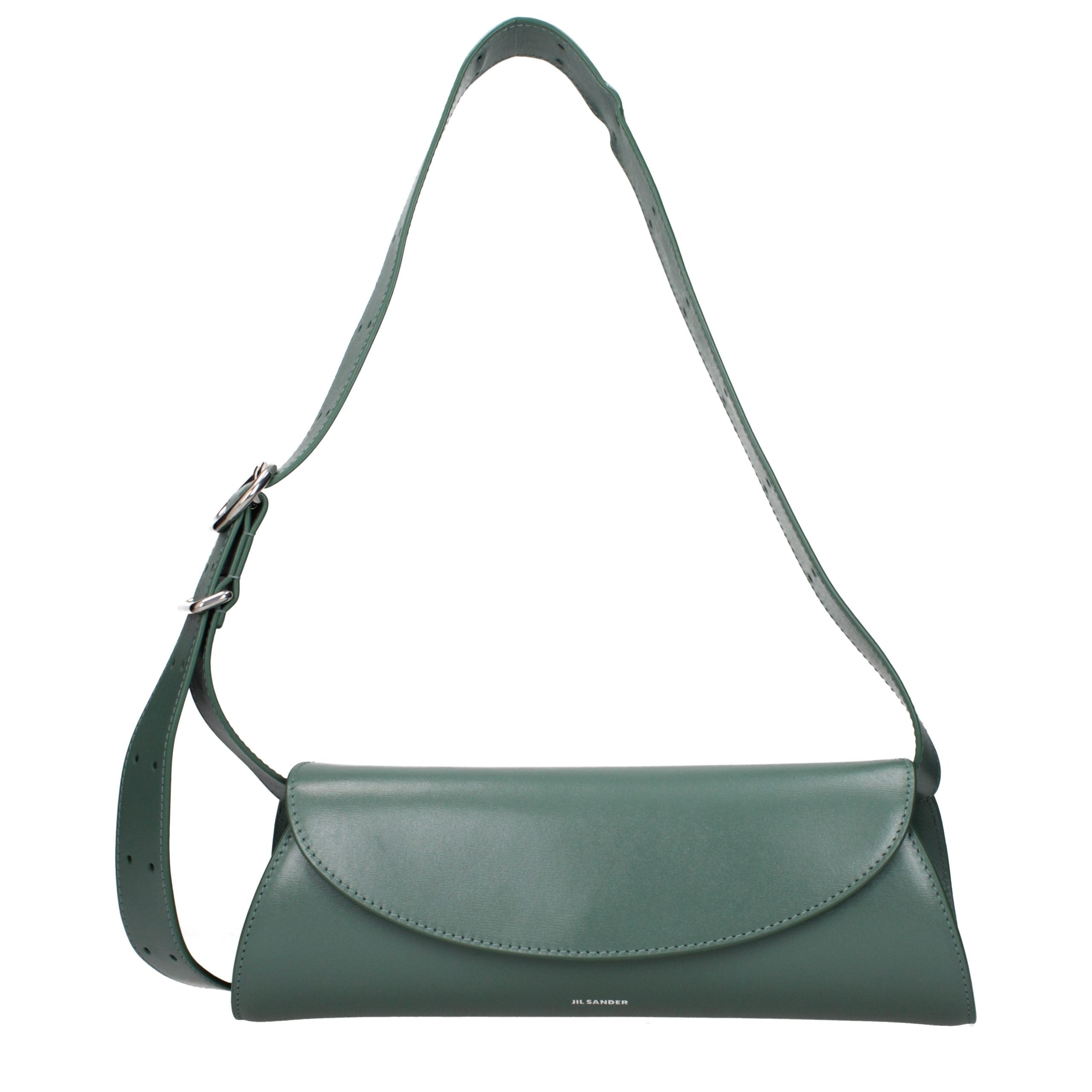 Jil Sander Green Leather Crossbody Women's Bag