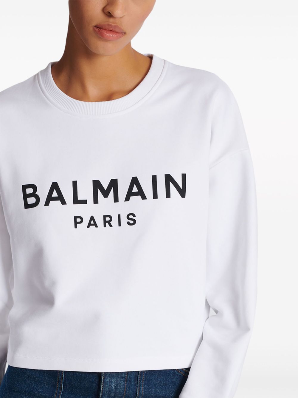 Balmain Women's Logo-Print Cotton Sweatshirt