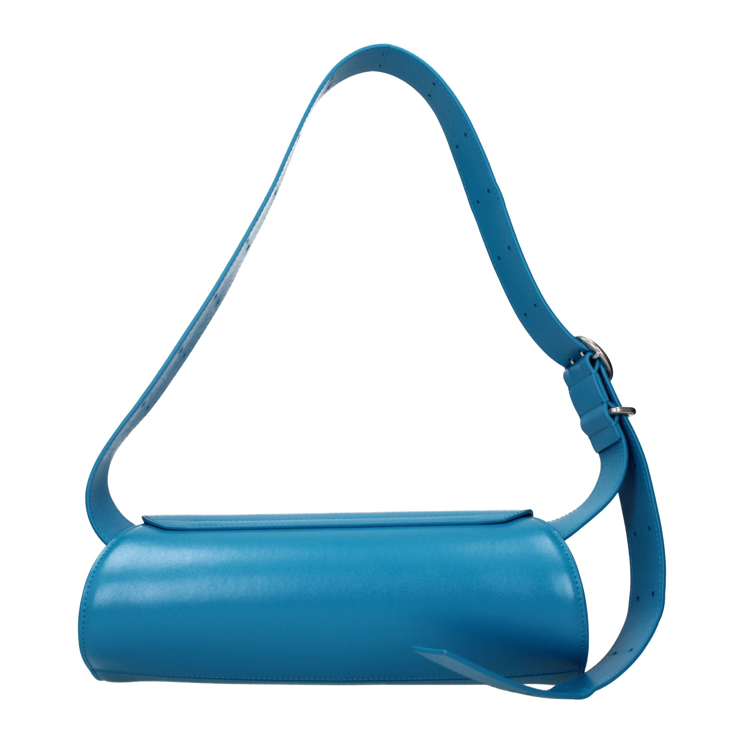 Jil Sander Blue Leather Crossbody Women's Bag