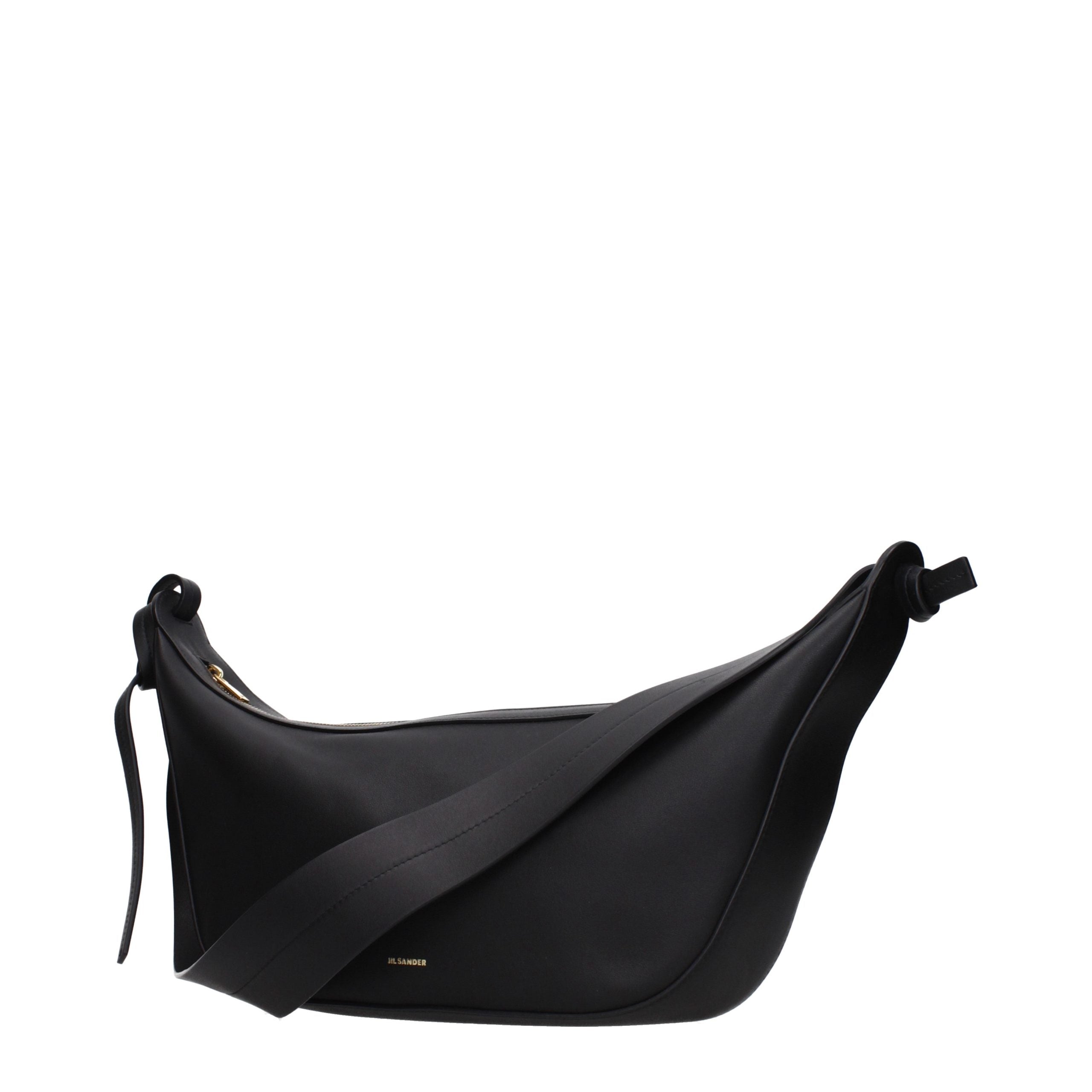 Jil Sander Black Leather Shoulder Women's Bag