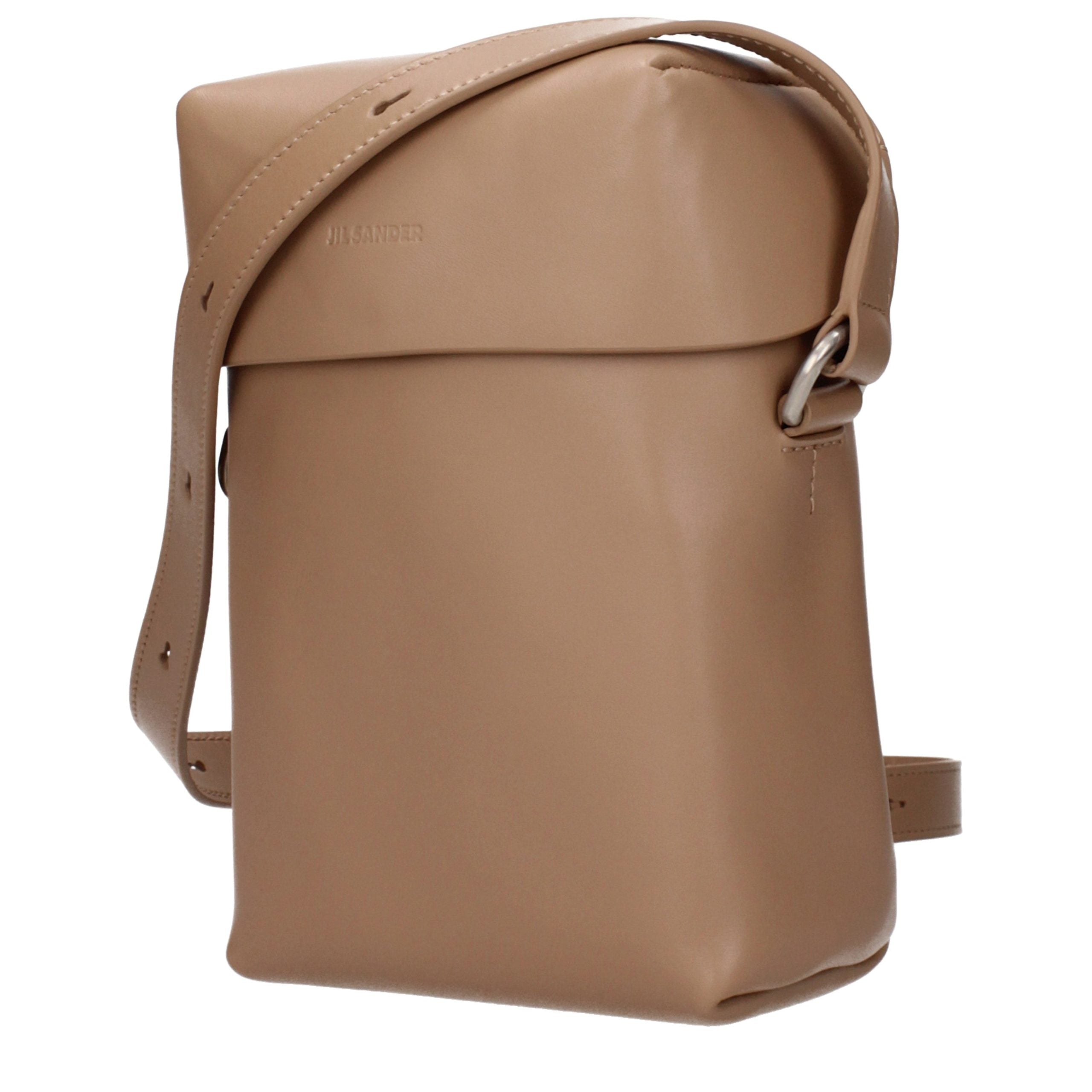 Jil Sander Brown Leather Crossbody Women's Bag