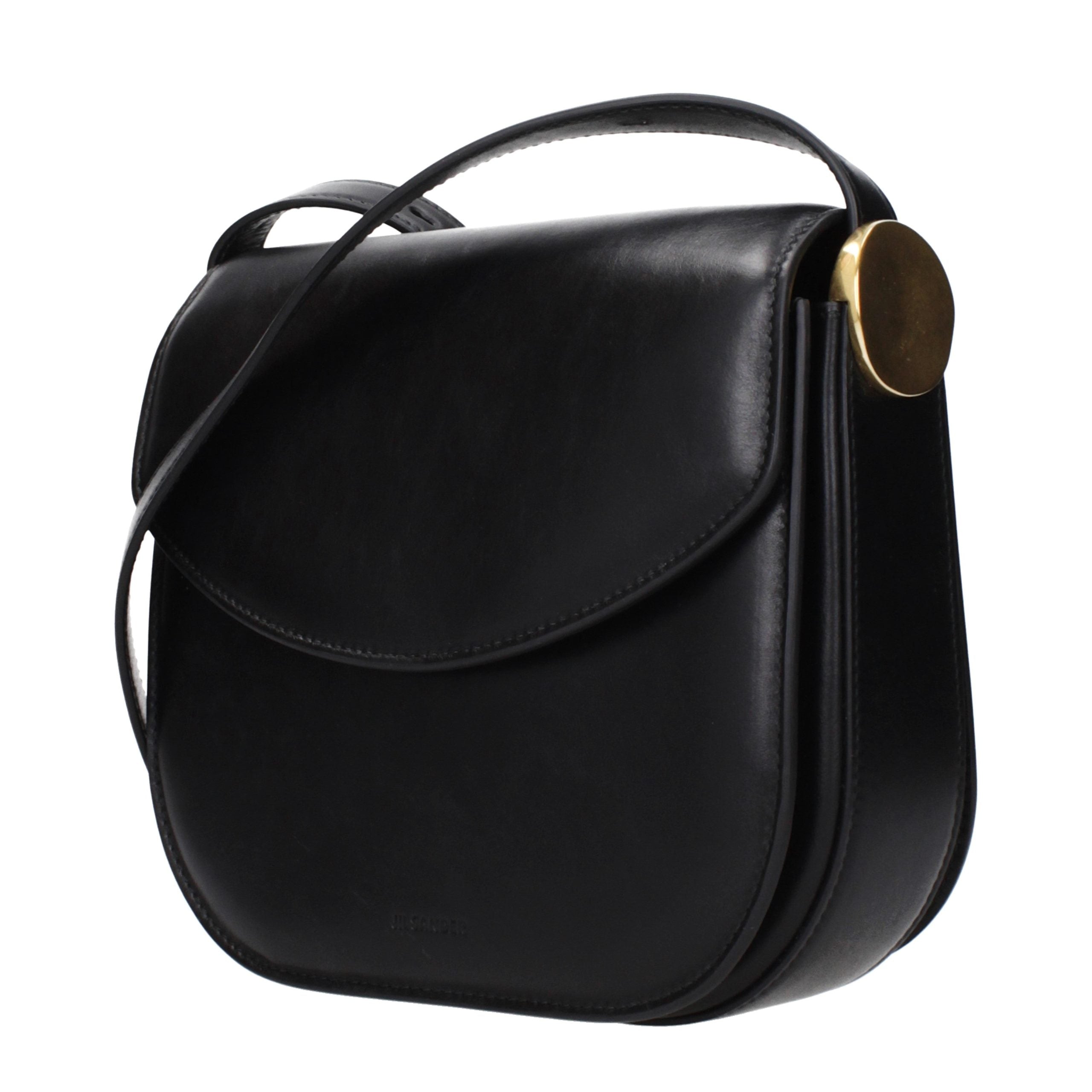 Jil Sander Black Leather Crossbody Women's Bag
