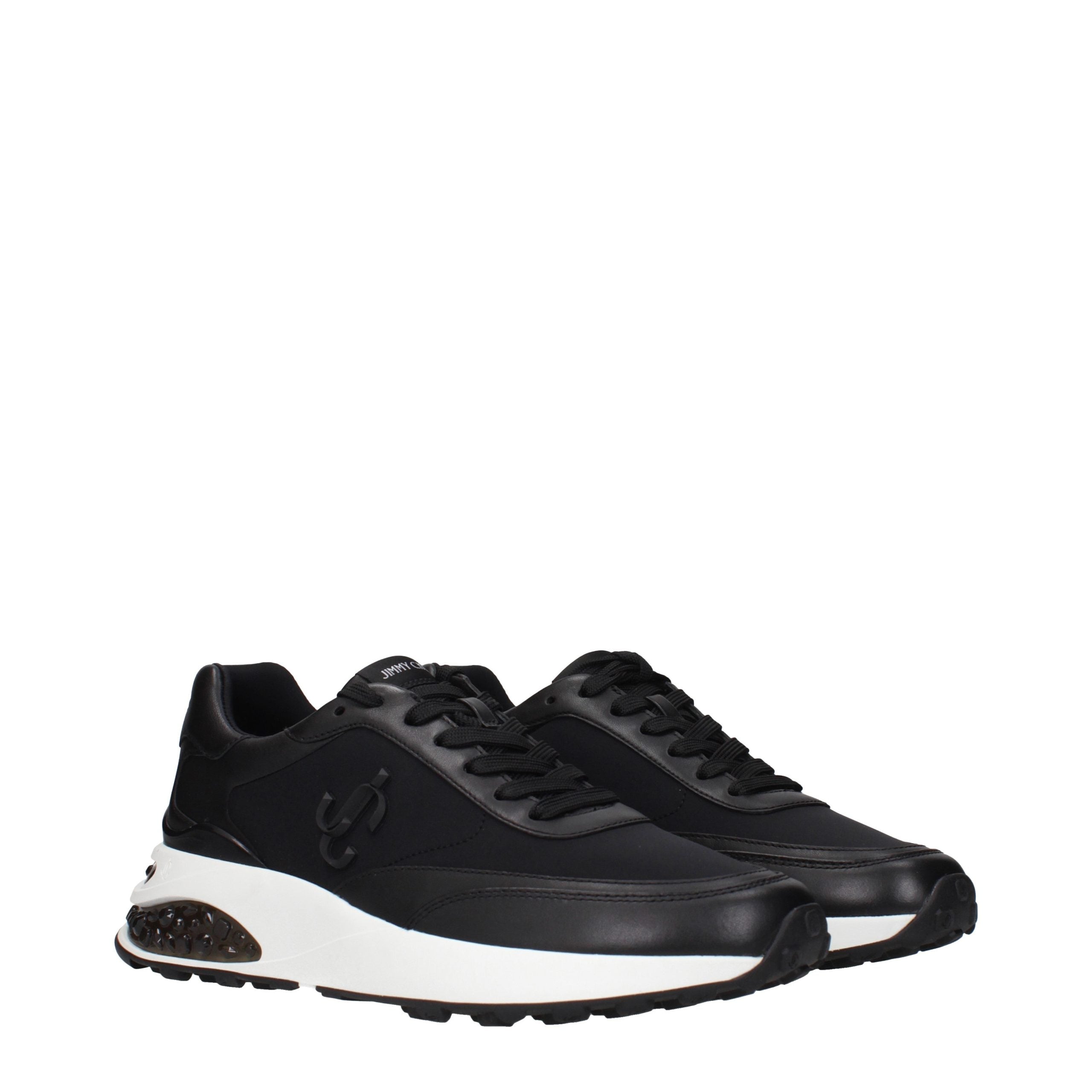 Jimmy Choo Black Fabric Athletic Men's Sneakers