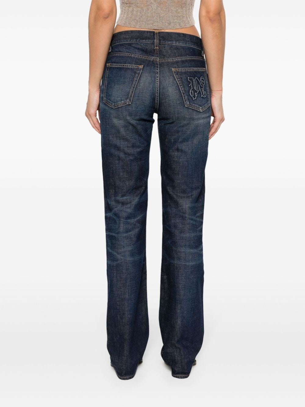 Palm Angels Women's Straight Leg Denim Jeans