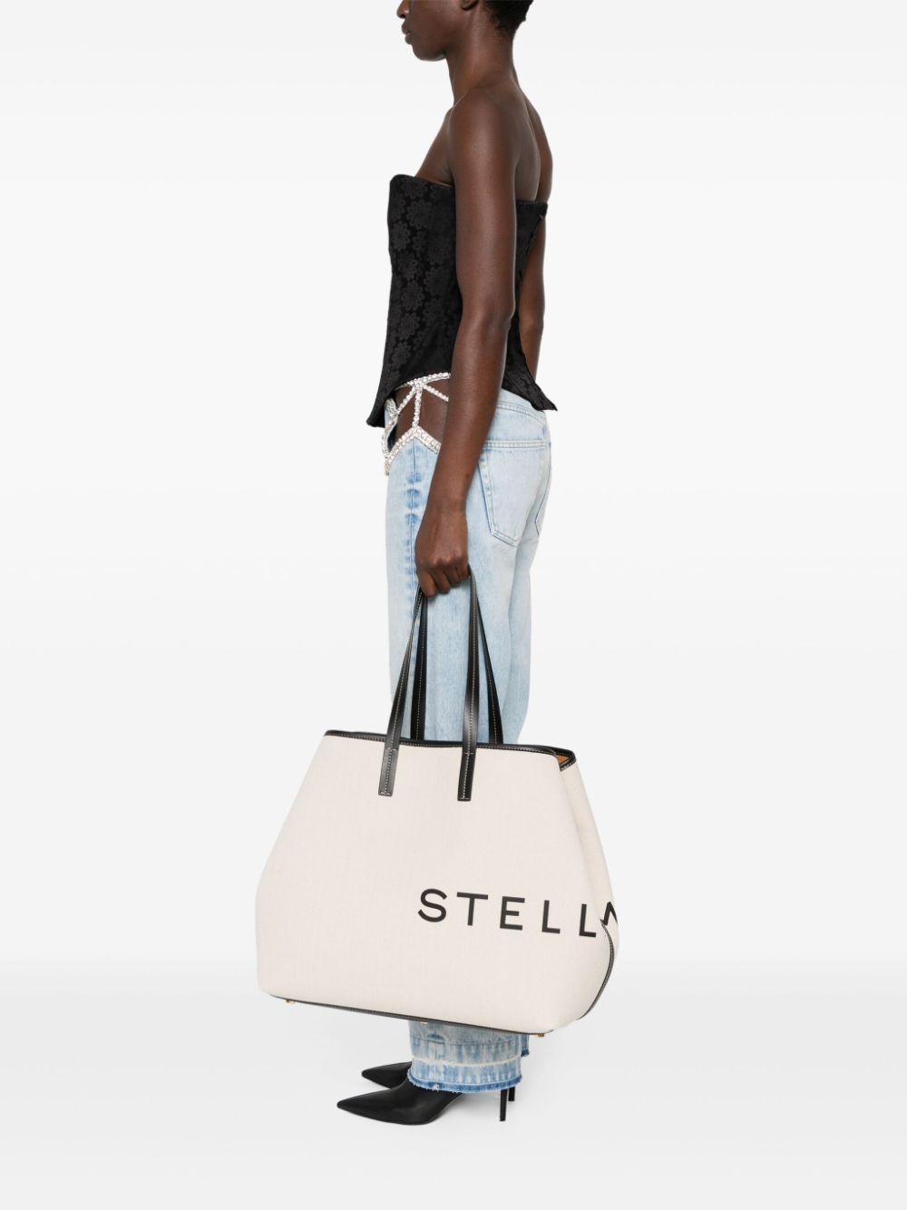 Stella Mccartney Women's Logo-Print Detachable-Purse Bag