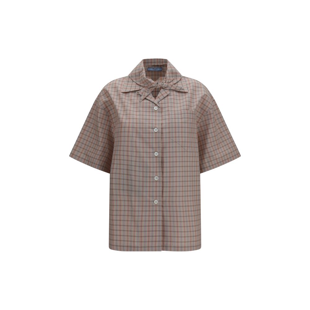 Prada Multicolor Cotton Shortsleeve Women's Shirt