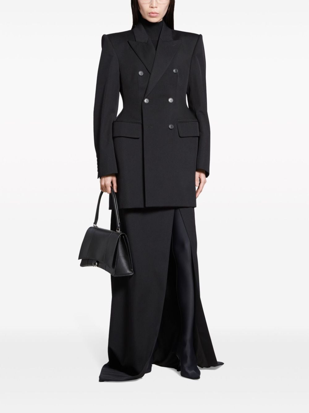 Balenciaga Women's Hourglass Virgin Wool Double-Breasted Blazer