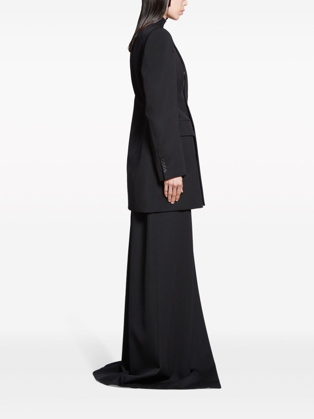Balenciaga Women's Hourglass Virgin Wool Double-Breasted Blazer