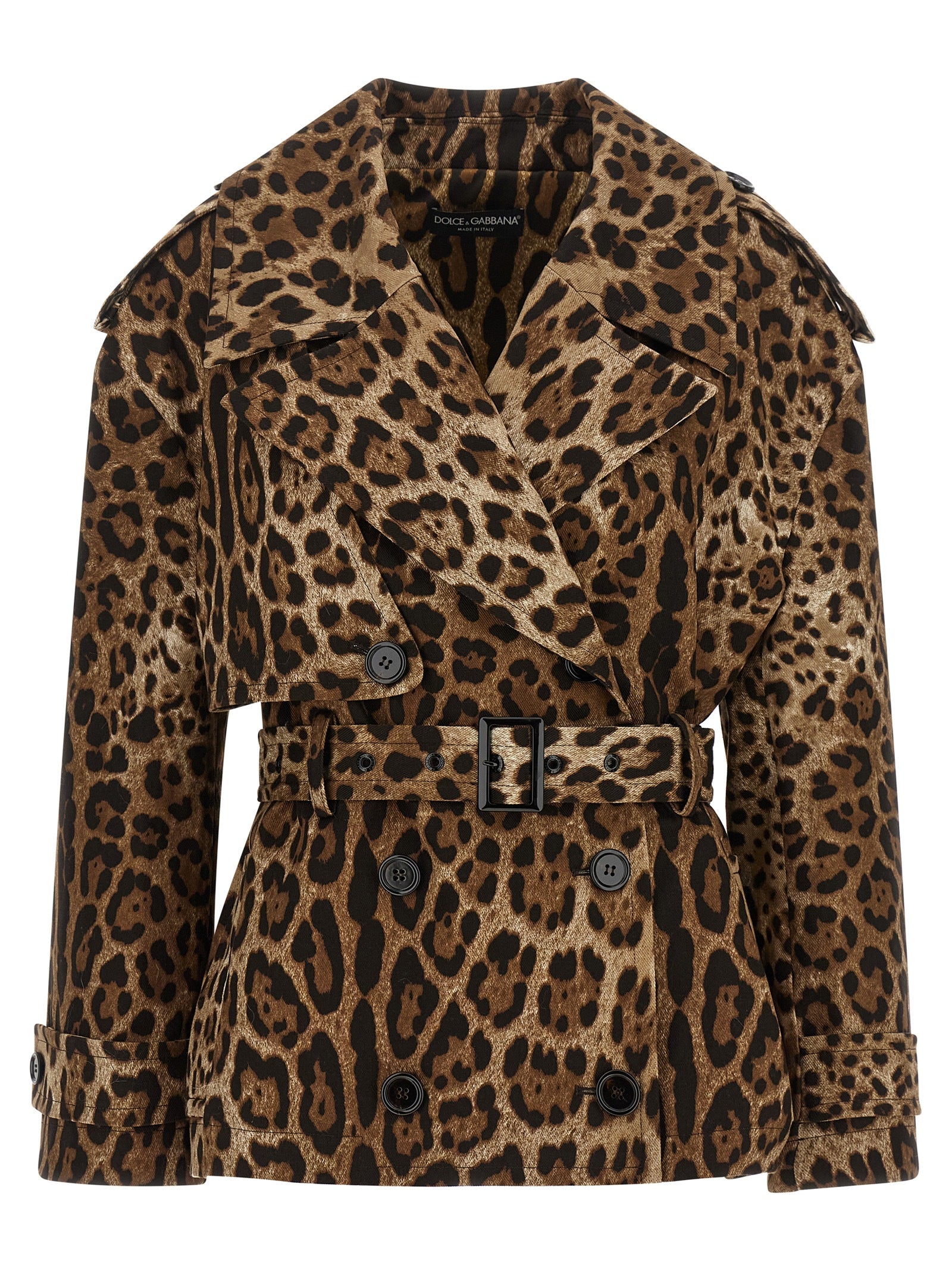 Dolce & Gabbana Brown Cotton Women's Coat
