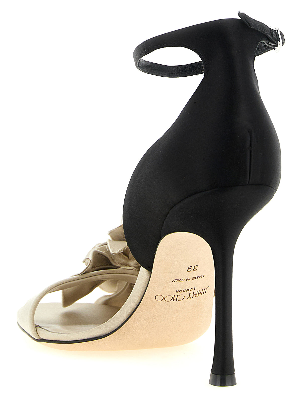 Jimmy Choo Multicolor Tencel Stiletto Heel Women's Sandals
