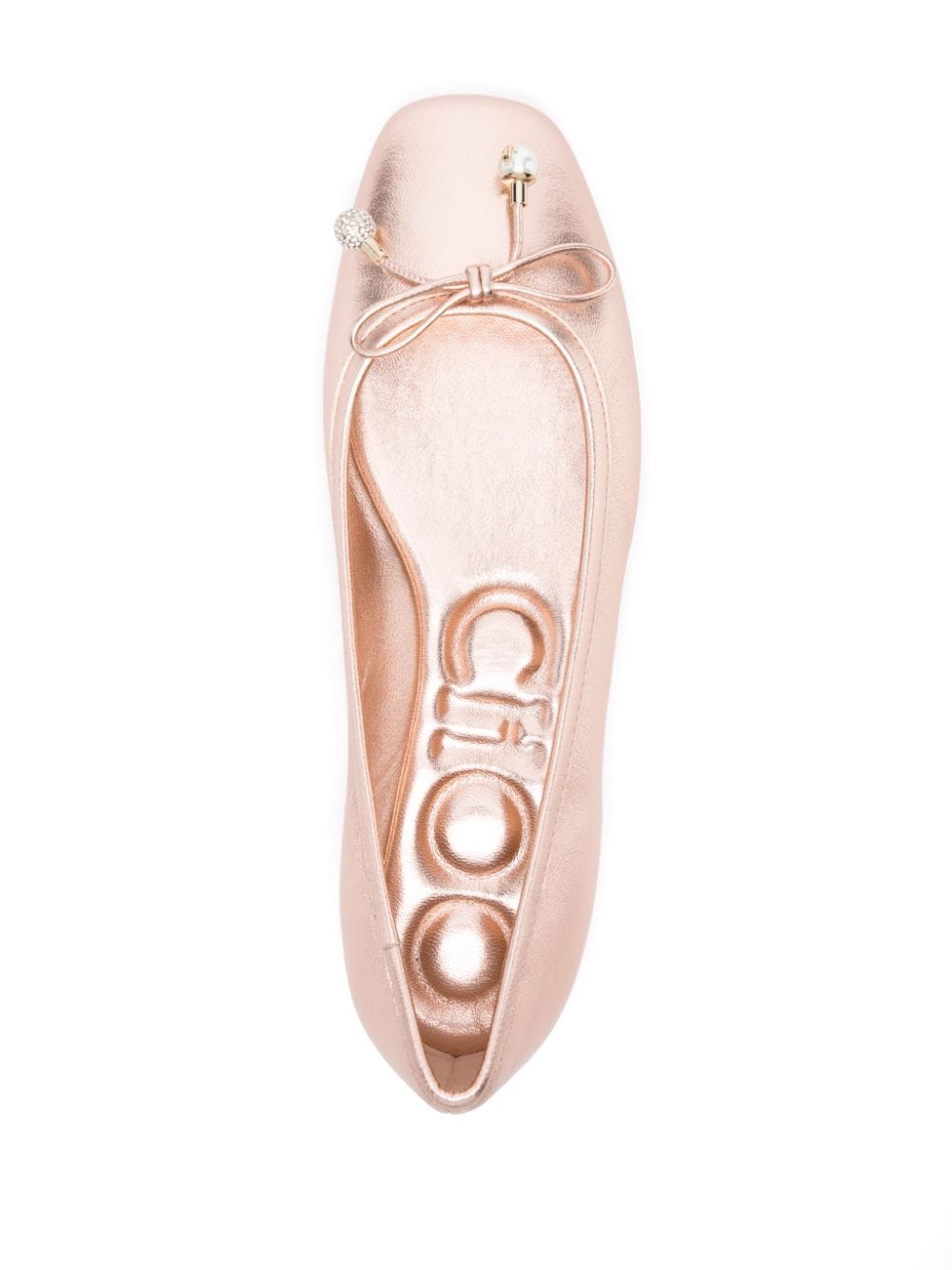 Jimmy Choo Women's Elme Metallic Ballerina Shoes