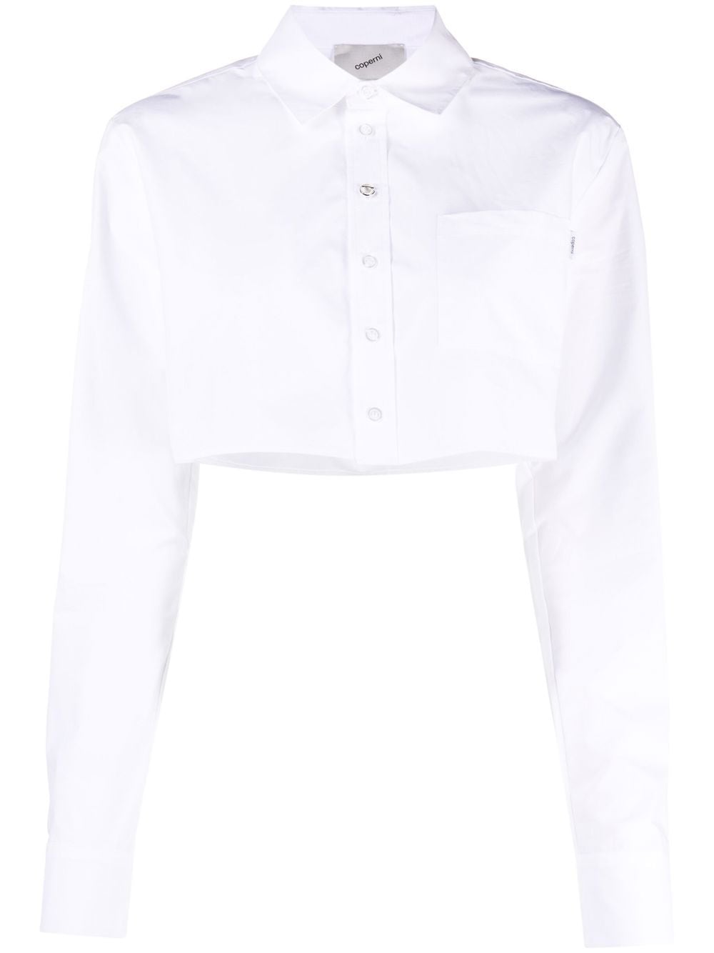 Coperni Women's Cropped Cotton Shirt