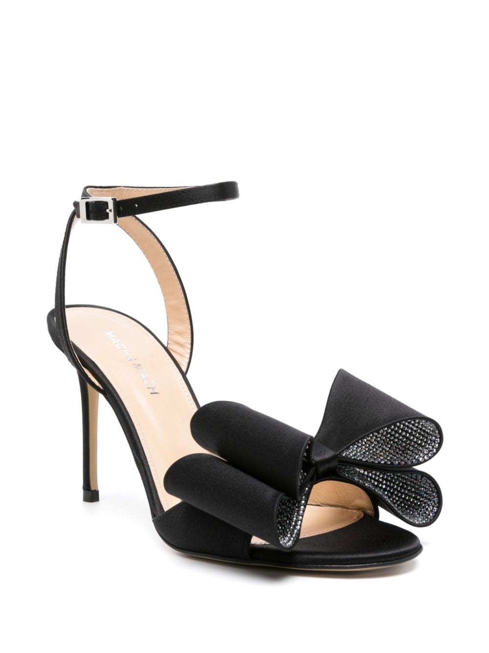 Mach & Mach Pre Women's Le Cadeau'' Round Toe Satin Sandals