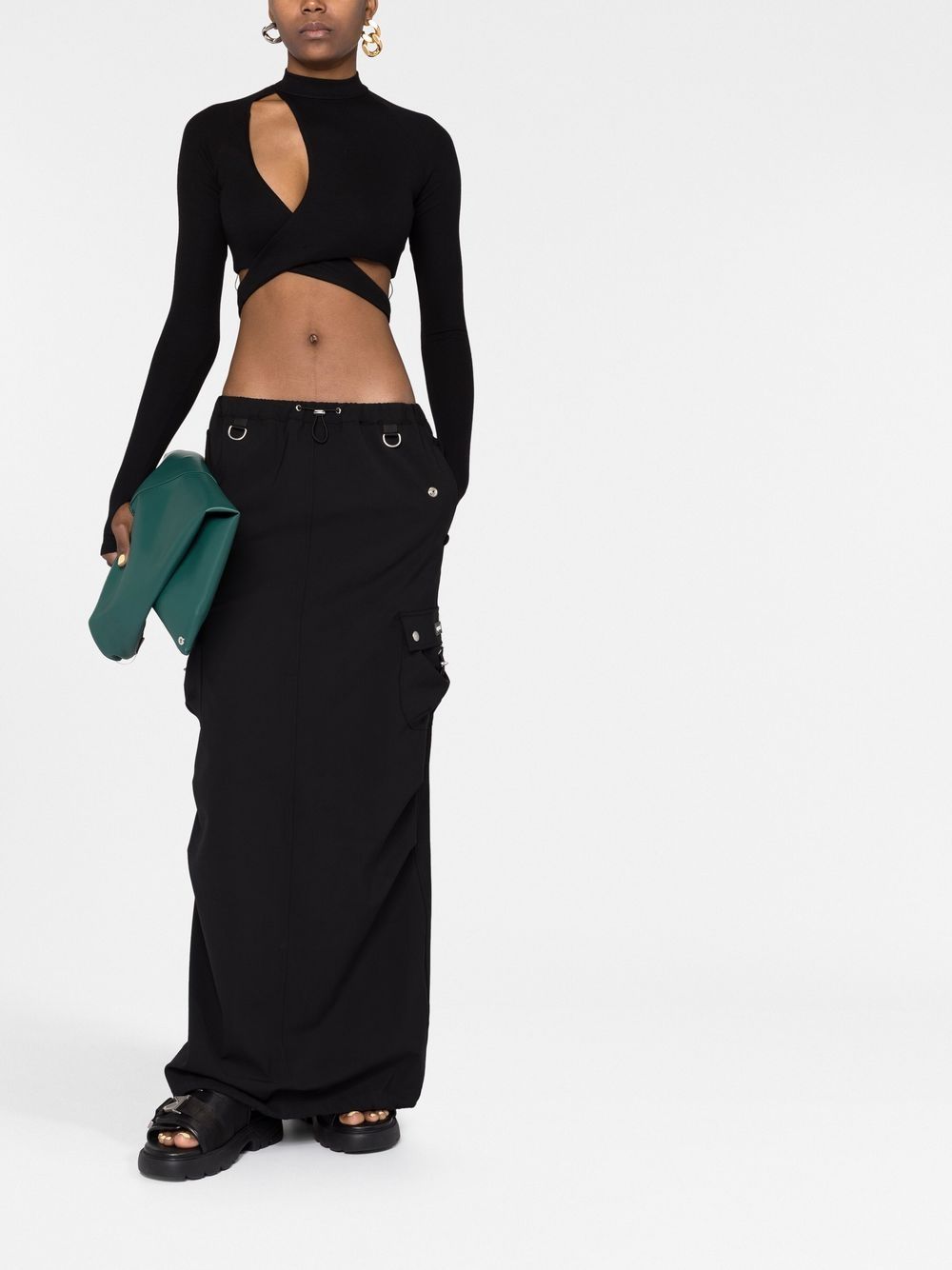 Coperni Women's Tailored Cargo Maxi Skirt