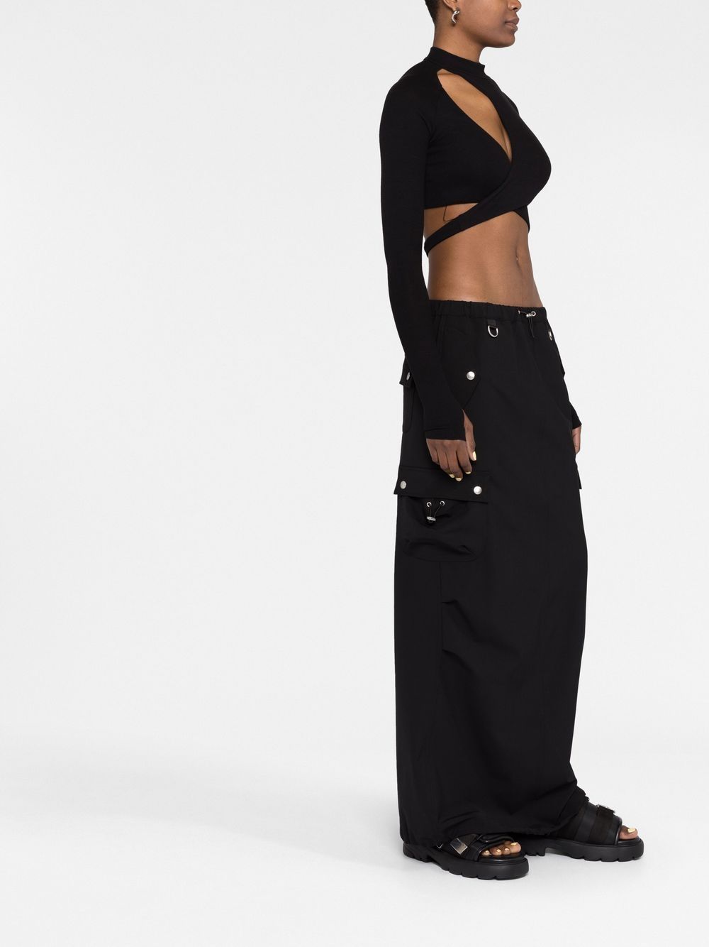 Coperni Women's Tailored Cargo Maxi Skirt