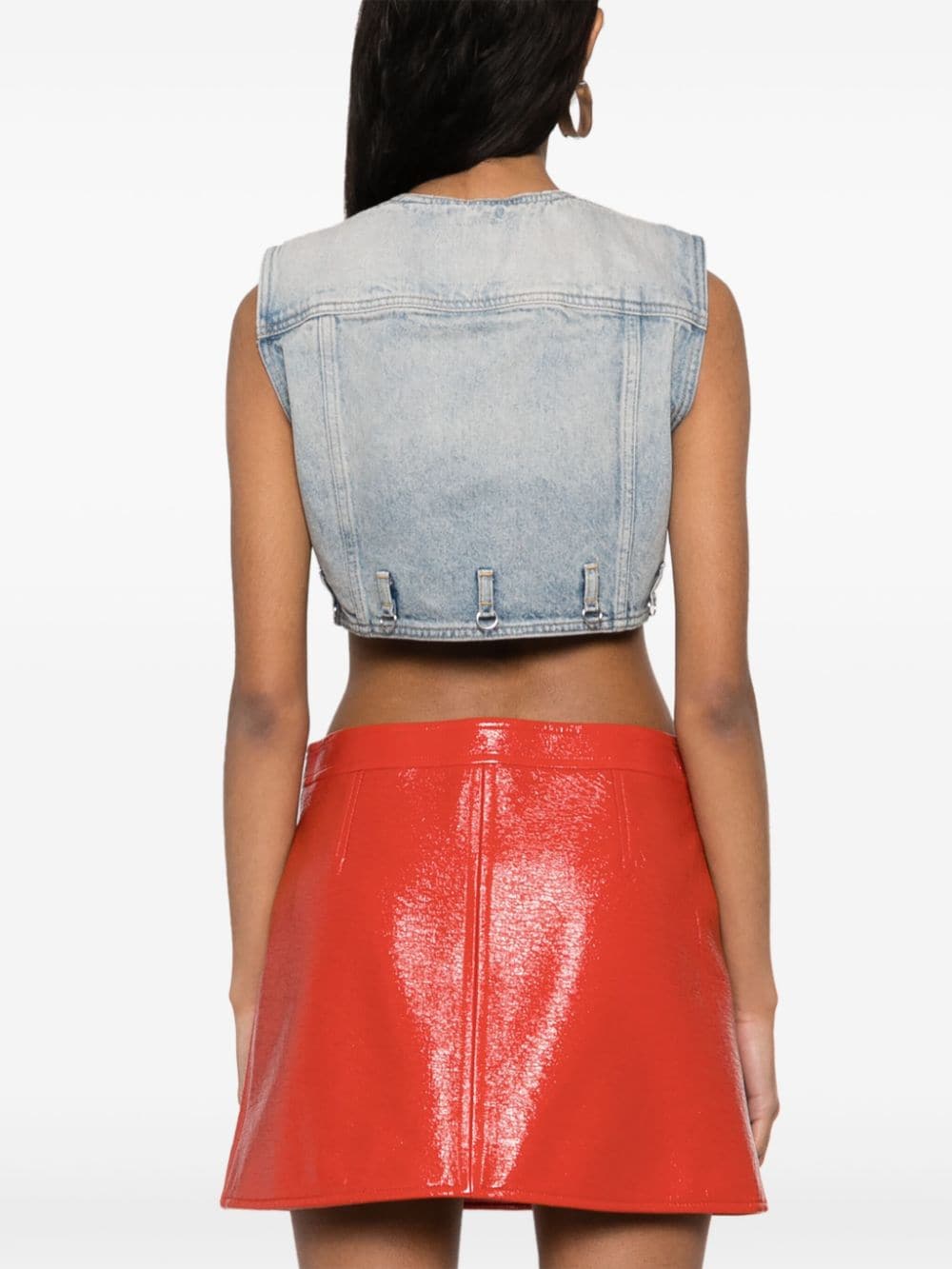 Courreges Pre Women's Denim Cropped Vest