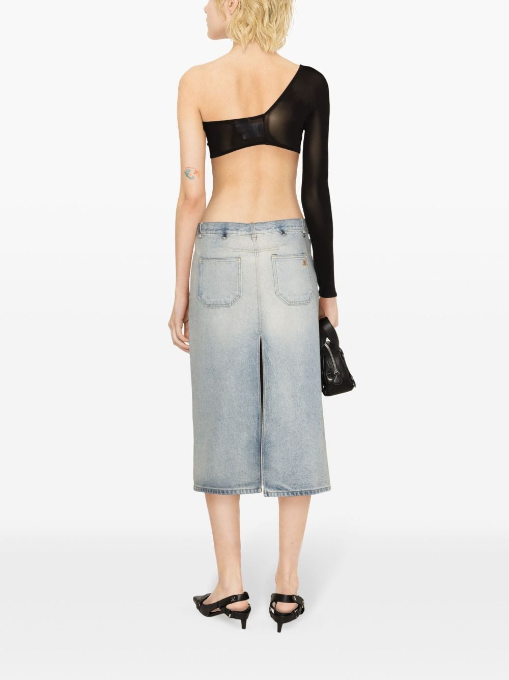 Courreges Pre Women's Denim Midi Skirt