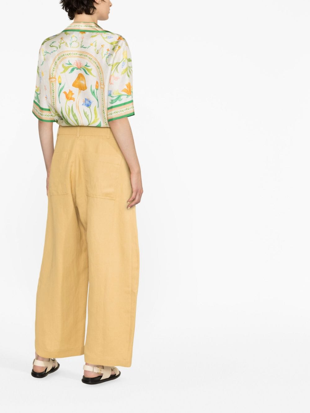 Studio Nicholson Pre Women's Conscious Criteria Page Wide Leg Cropped Cotton Trousers