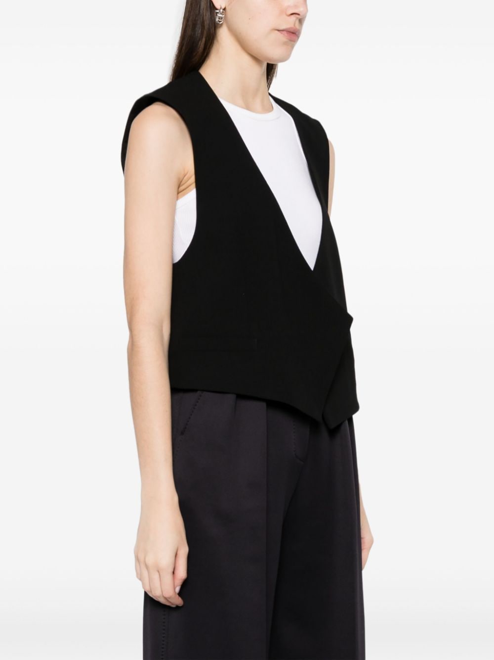 Ami Paris Women's Wool Sleeveless Jacket
