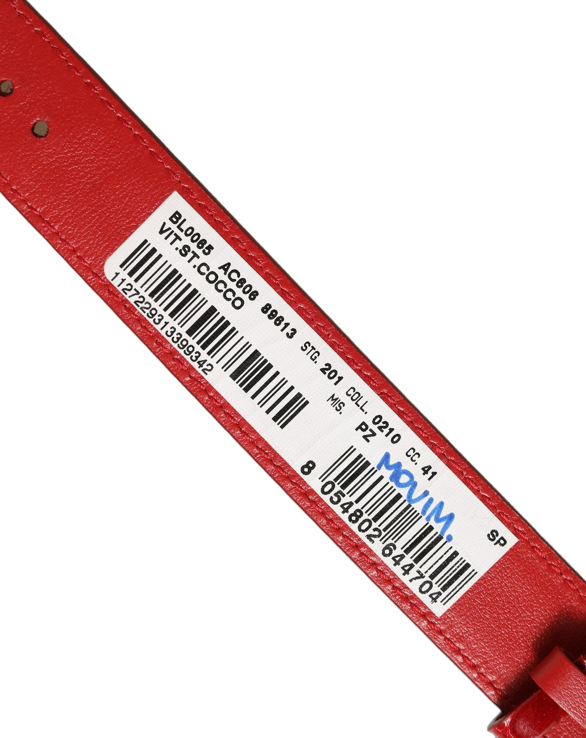 Dolce & Gabbana Red Embossed Leather Gold Buckle Belt Strap Women's Bracelet (Pre-Owned)
