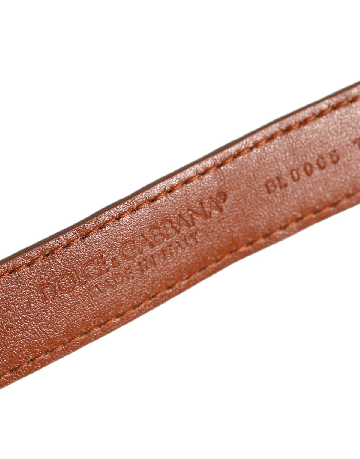Dolce & Gabbana Brown Textured Leather Gold Buckle Belt Strap Women's Bracelet