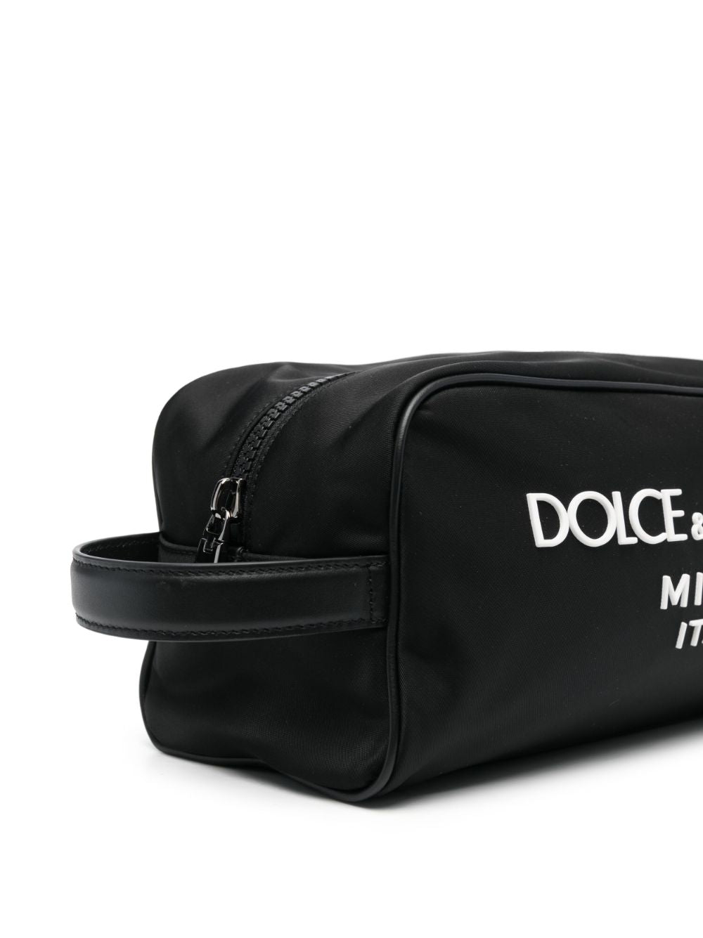 Dolce & Gabbana Men's Nylon Toiletry Bag With Rubberized Logo