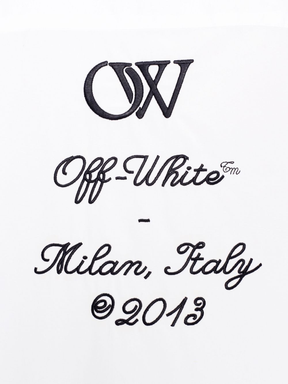 Off White Men's Shirt With Embroidery