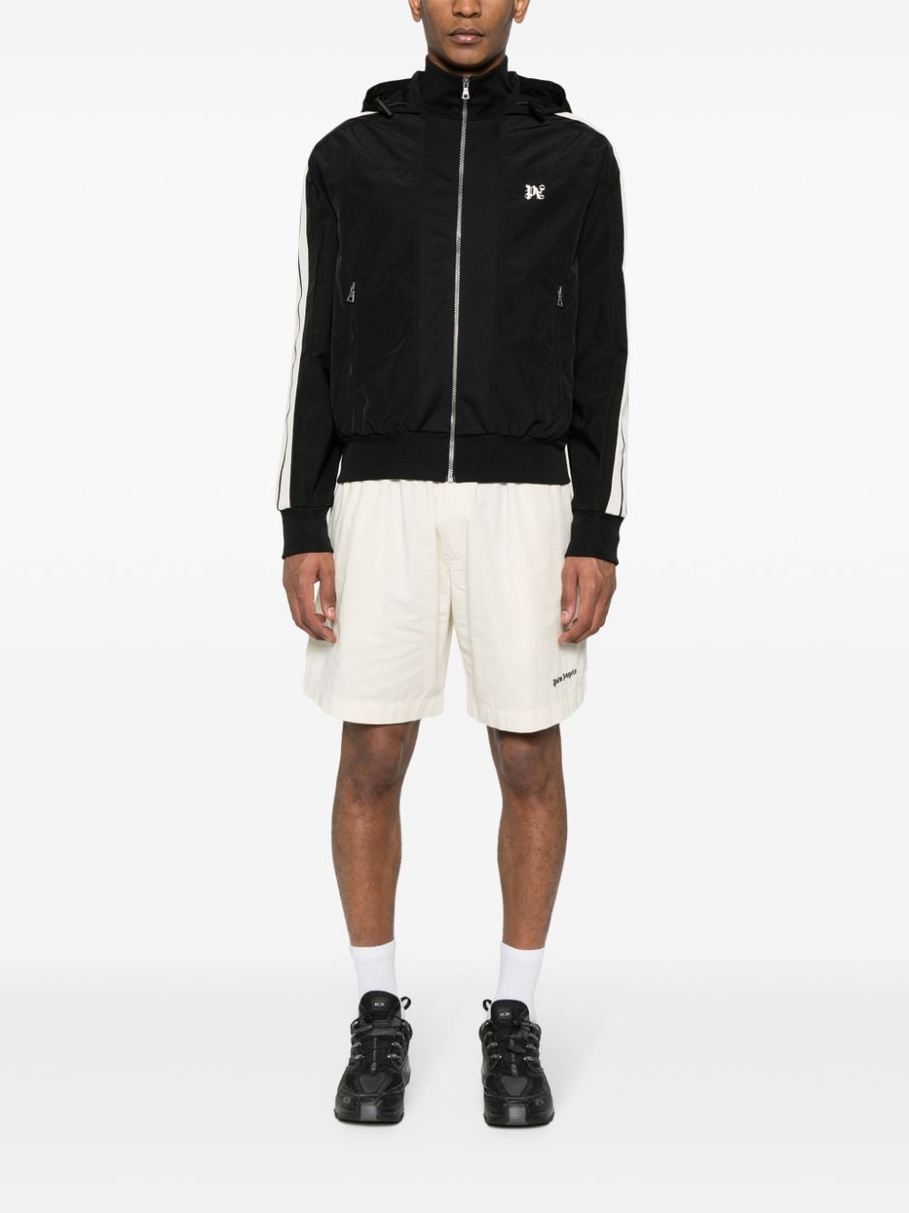 Palm Angels Men's Qr Code Front Zip Fastening Monogram Track Jacket