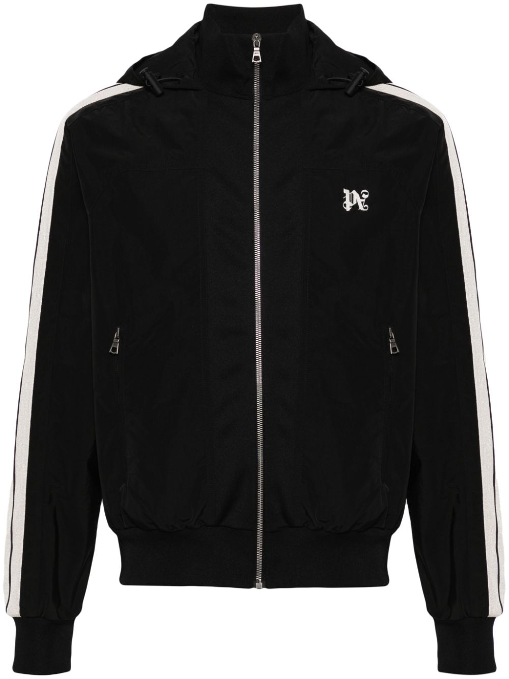 Palm Angels Men's Qr Code Front Zip Fastening Monogram Track Jacket