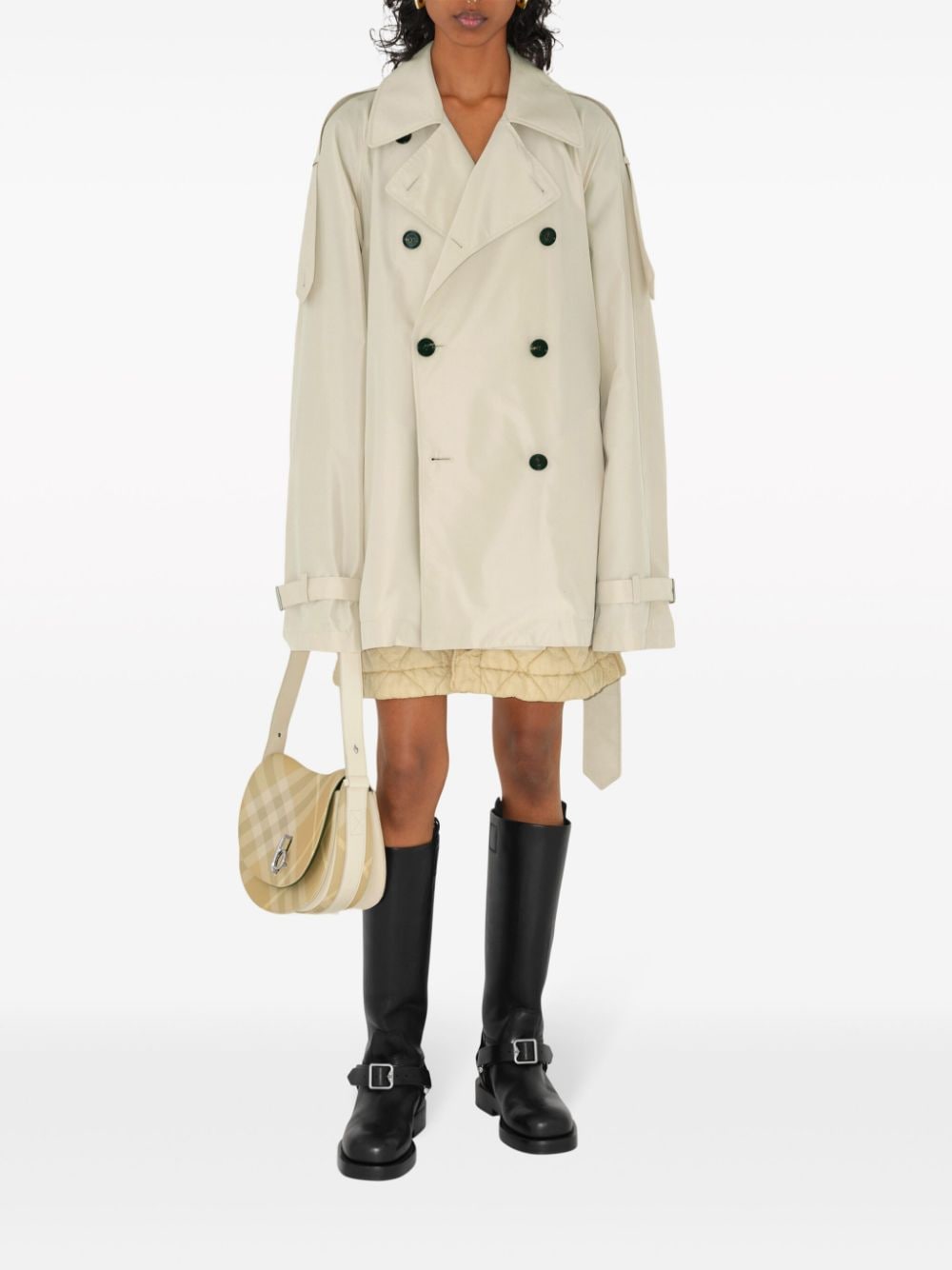 Burberry Women's Short Silk Trench Coat