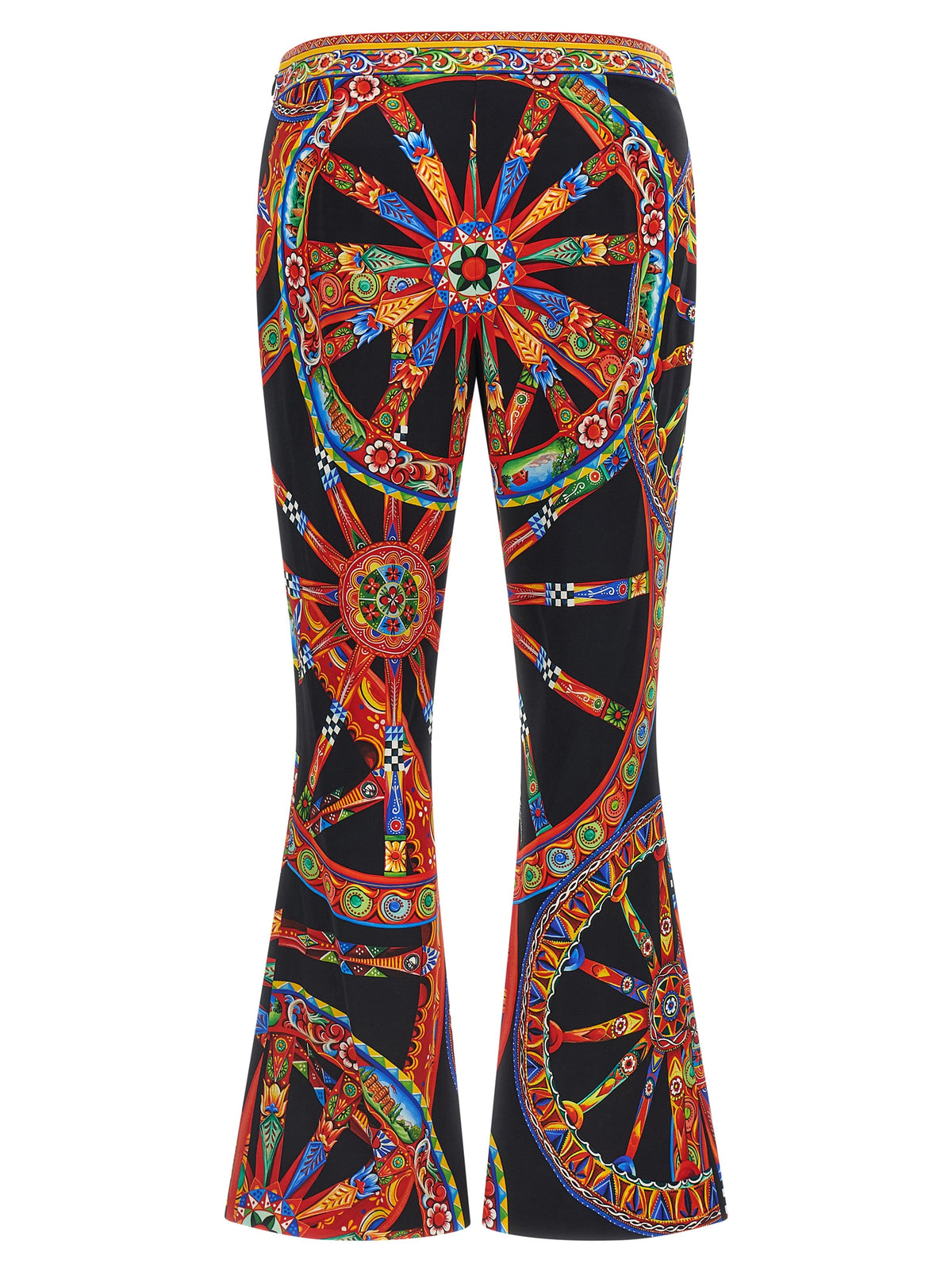 Dolce & Gabbana Multicolor Silk Flared Women's Pants