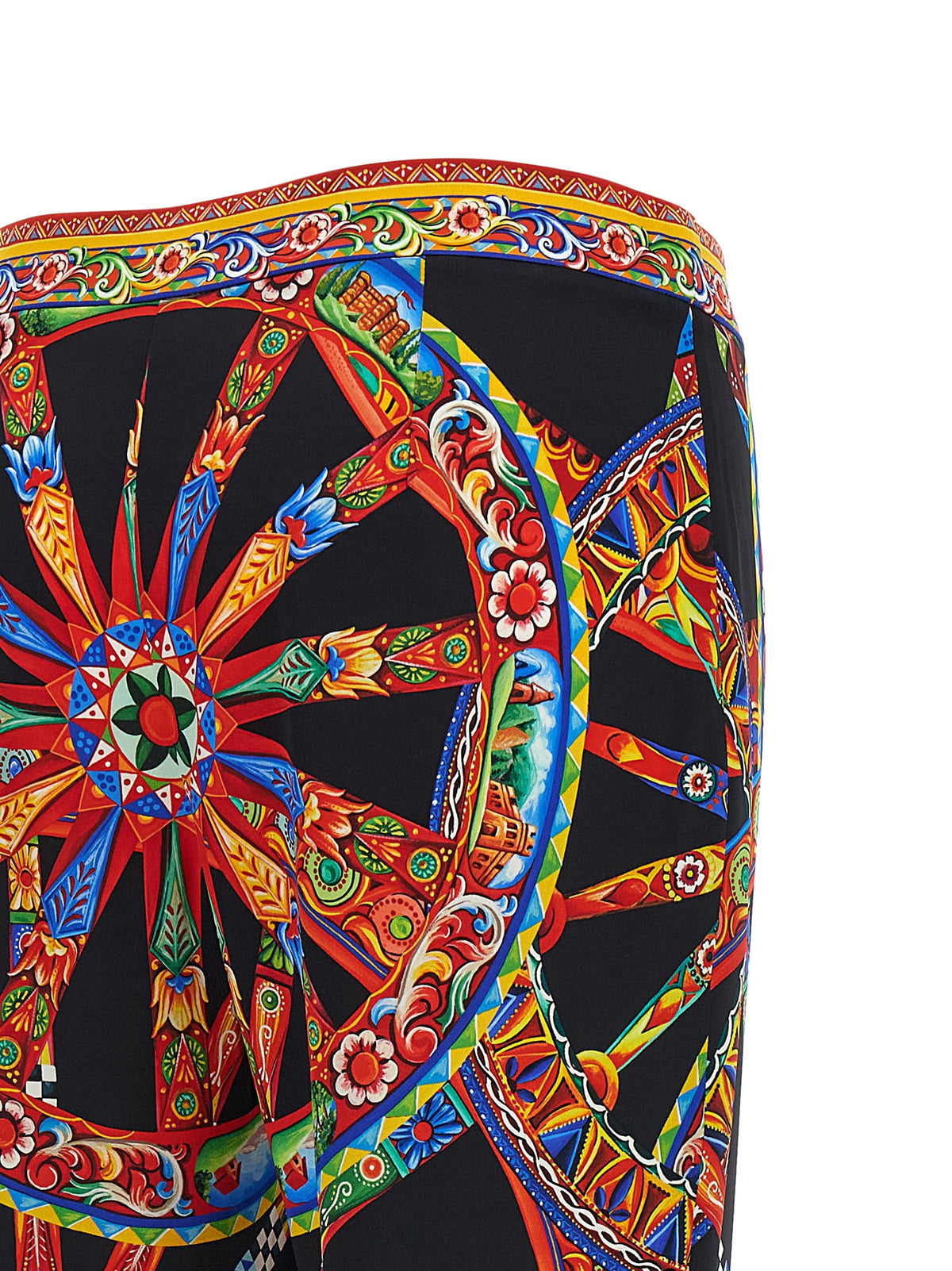 Dolce & Gabbana Multicolor Silk Flared Women's Pants