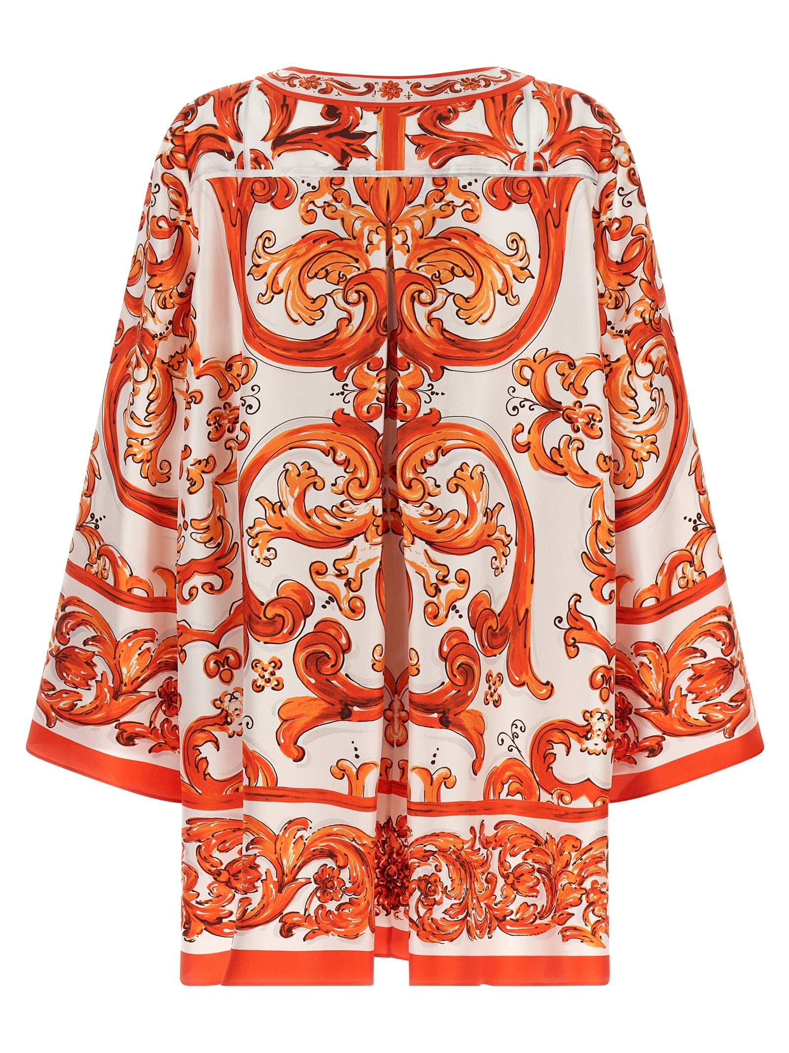 Dolce & Gabbana Orange Silk Short Women's Dress