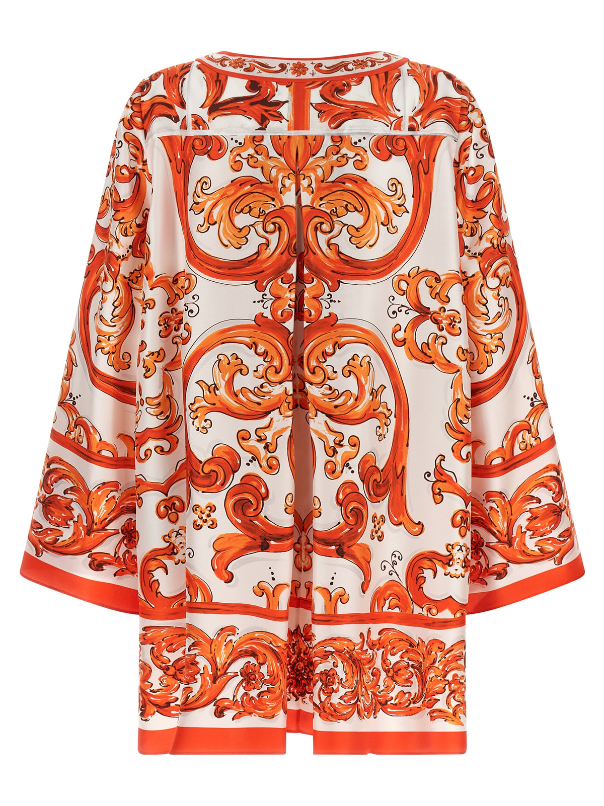 Dolce & Gabbana Orange Silk Short Women's Dress