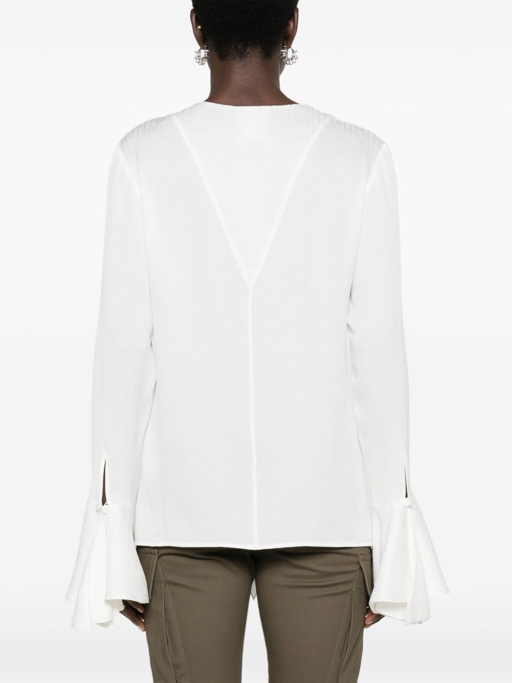 Givenchy Women's Silk Ruffled Blouse