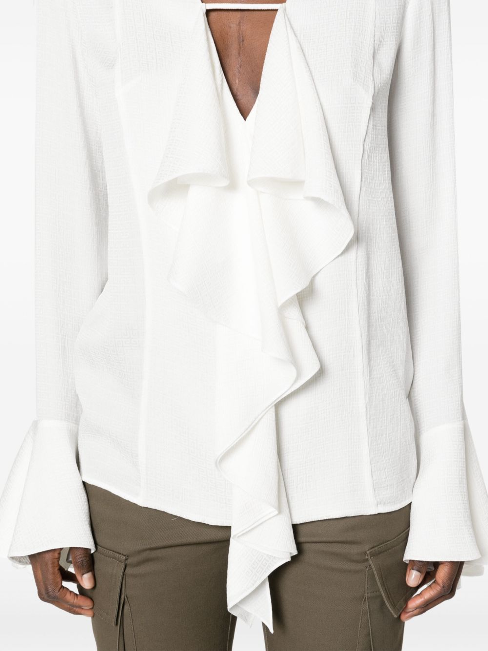 Givenchy Women's Silk Ruffled Blouse