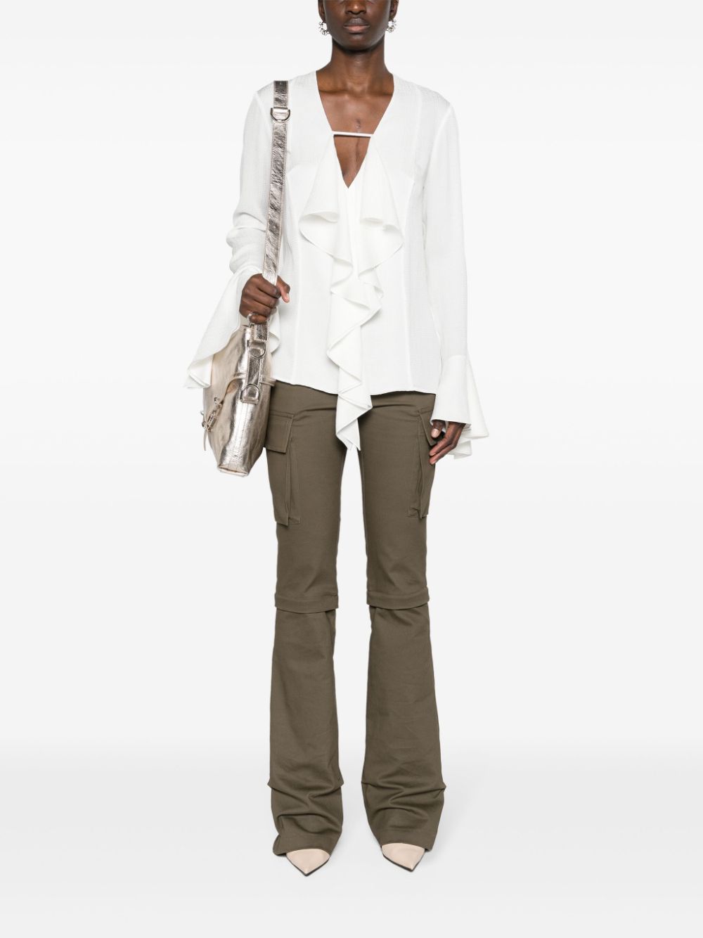 Givenchy Women's Silk Ruffled Blouse