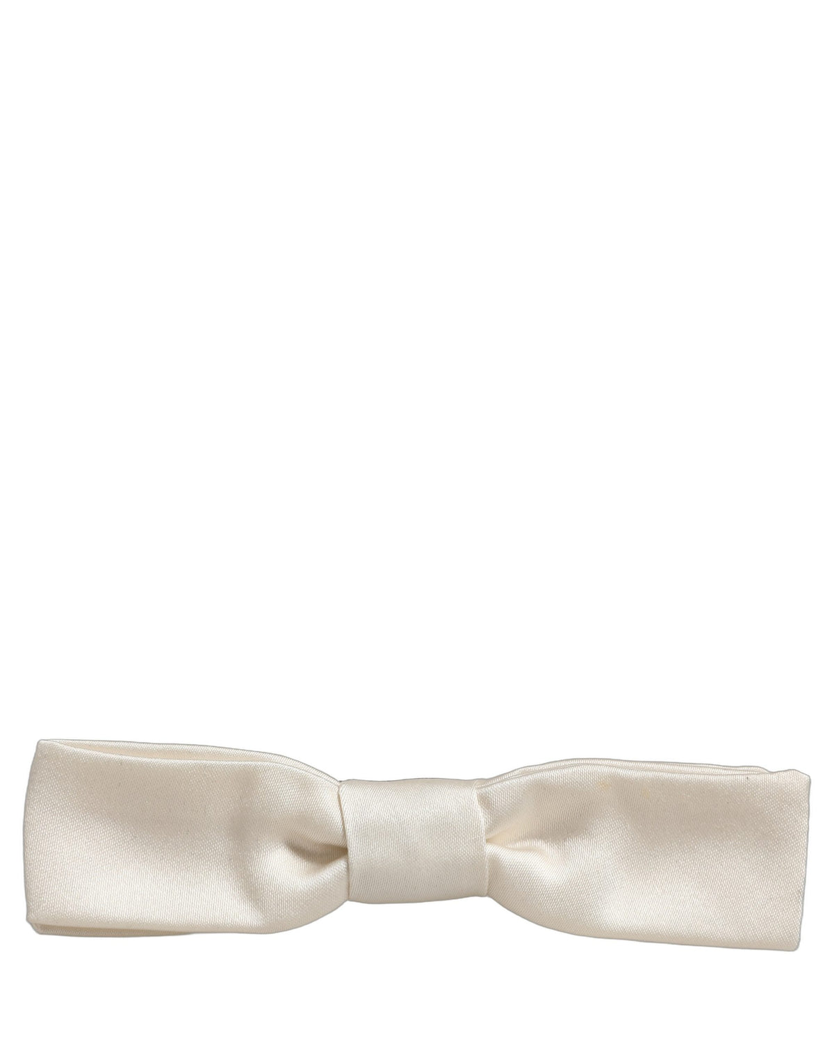 Dolce & Gabbana Men White 100% Silk Adjustable Neck Papillon Bow Men's Tie (Pre-Owned)