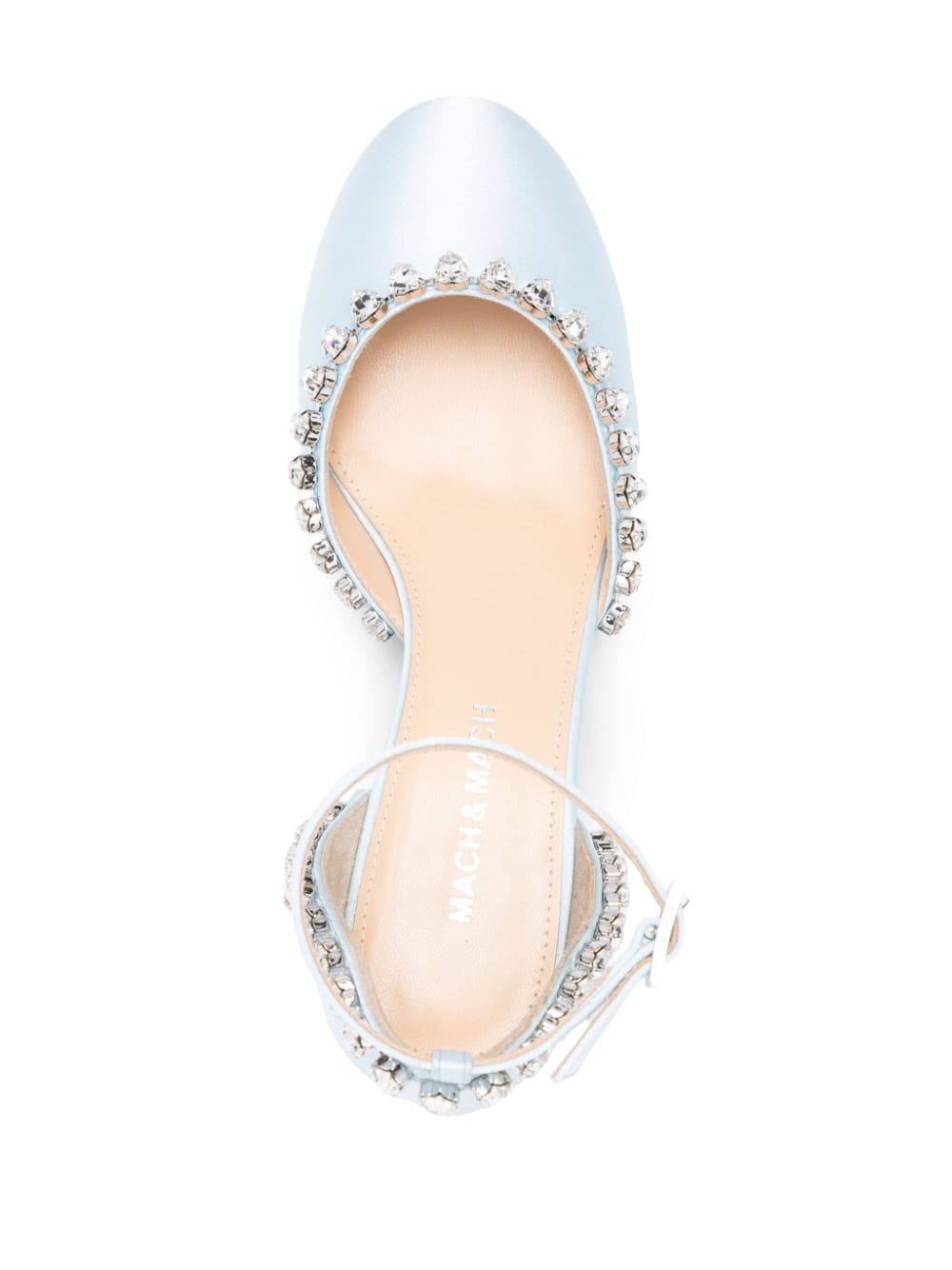 Mach & Mach Audrey Satin Crystal Embellished Pumps