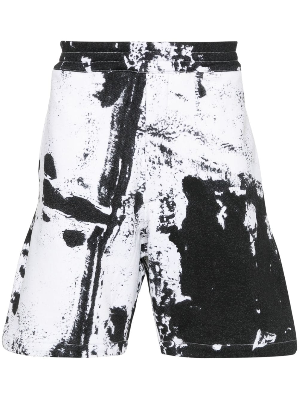 Alexander Mcqueen Men's Paint-Splatter Cotton Shorts